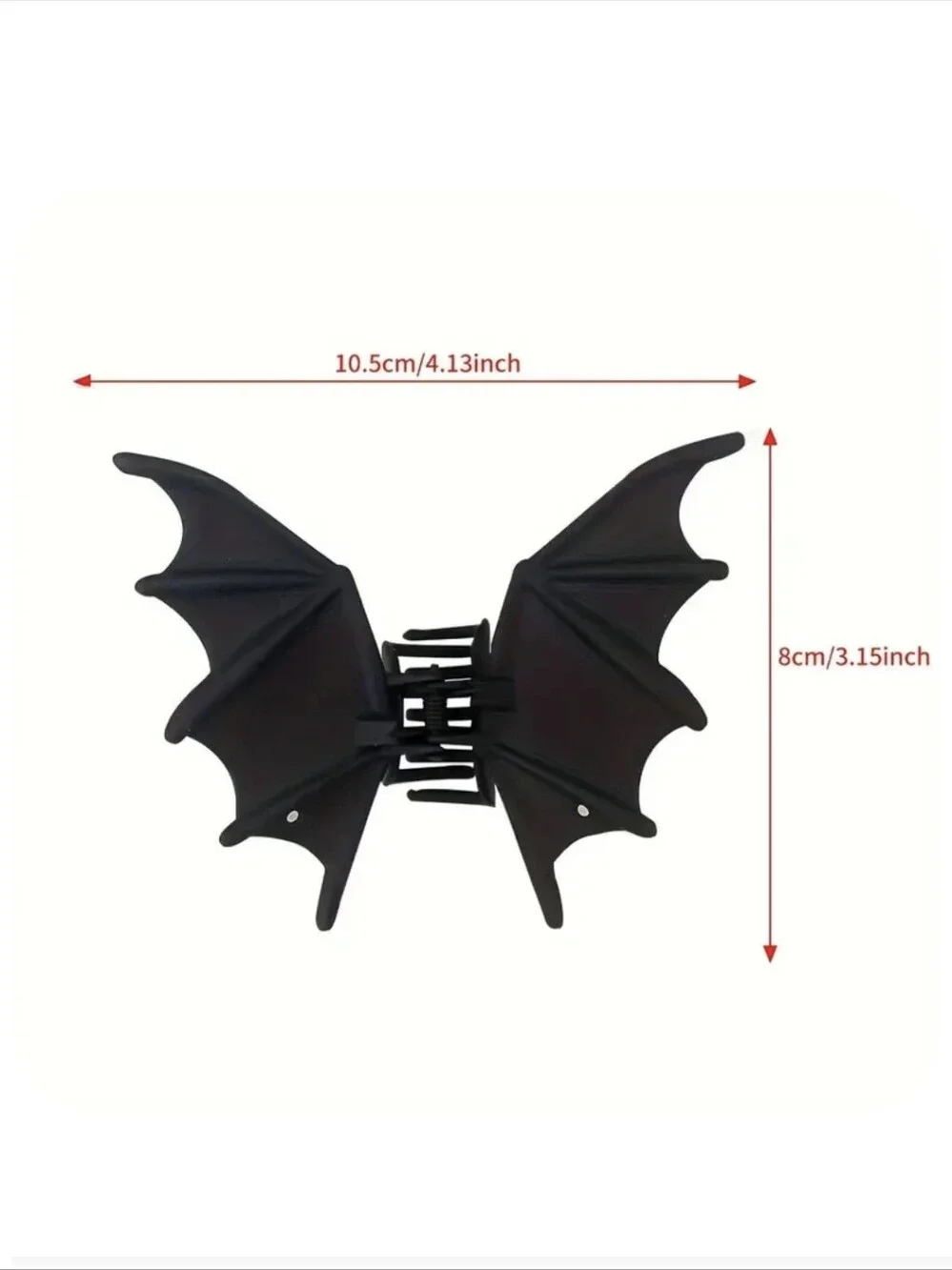 Black Bat Wing Hair Clip